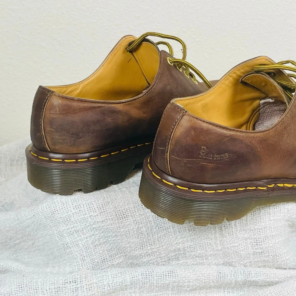 Dr Martens 1561 Mens US 10 UK 9 Brown Crazy Horse Leather Oxford England VTG Y2K